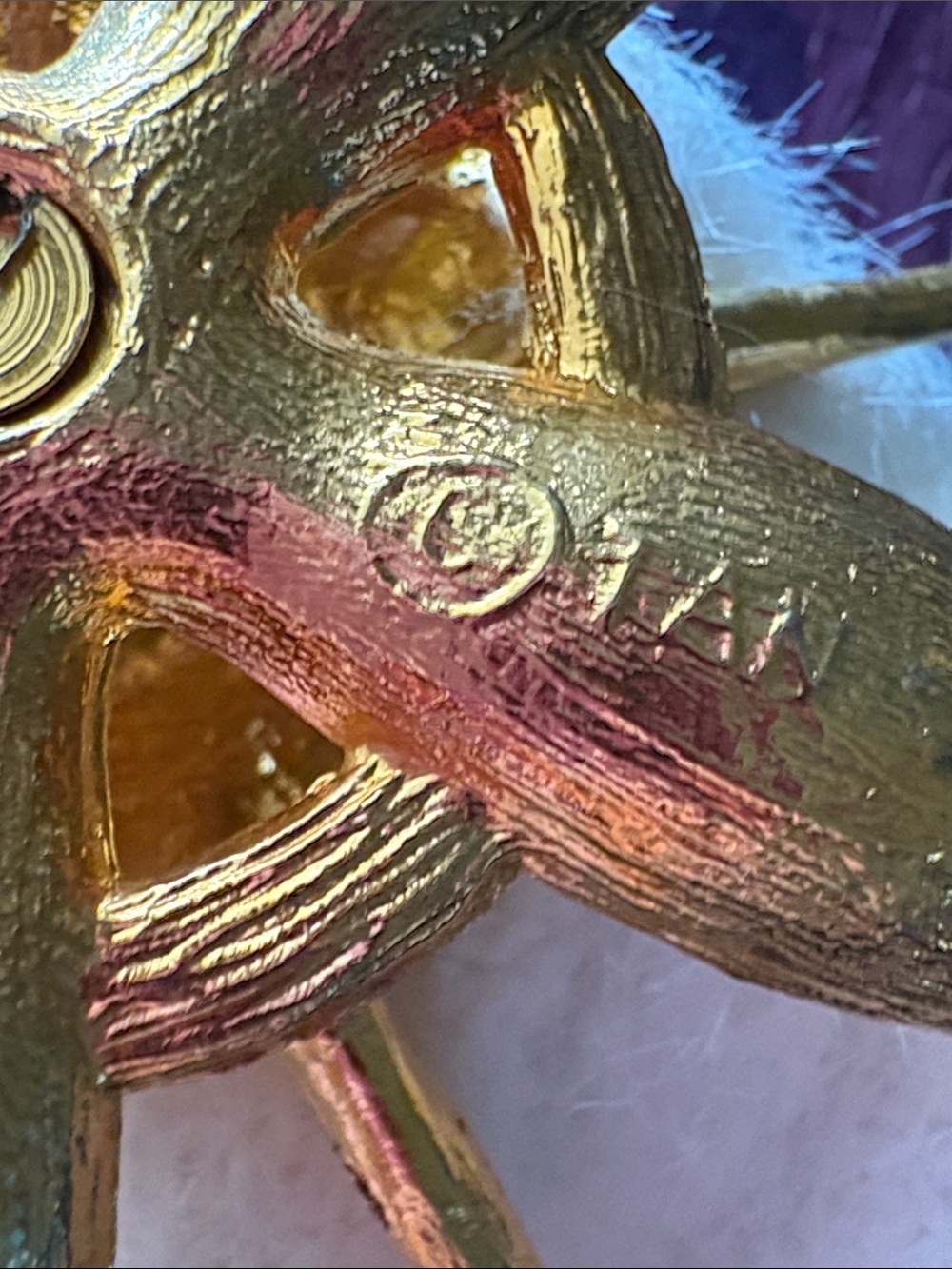 Vintage TAN Signed Piece Lotus Flower Ashtray with Removable Petals. Collectors - Picture 4 of 4